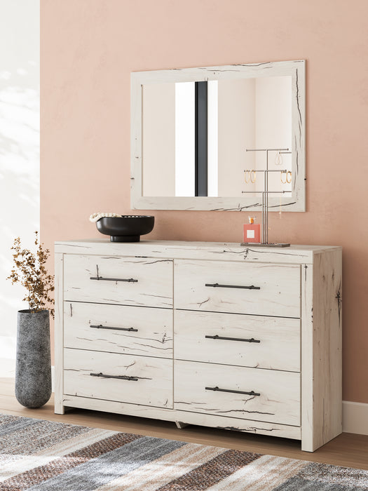 Full Panel Bed with Mirrored Dresser, Chest and Nightstand