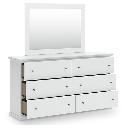 Bostwick Shoals Full Panel Bed with Mirrored Dresser and Chest