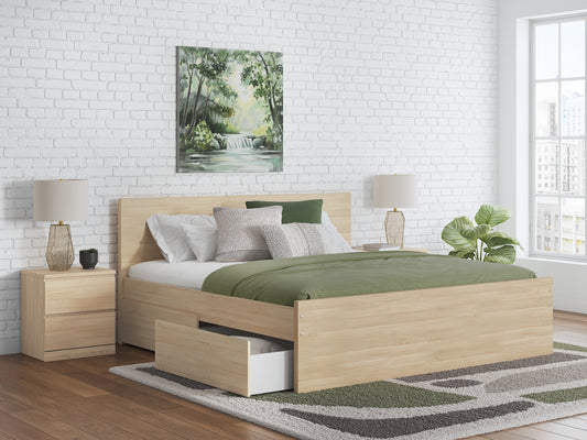 Onita Queen Panel Platform Bed with 1 Side Storage