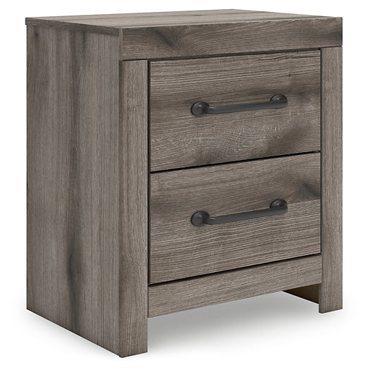 Graystorm Full Panel Bed with Storage with Mirrored Dresser, Chest and Nightstand