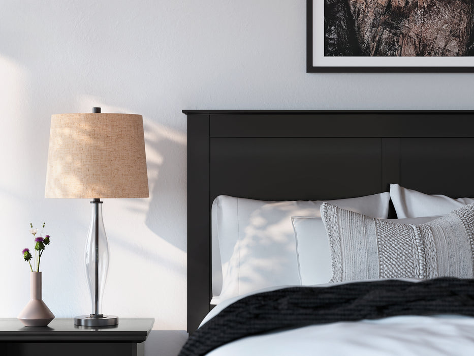 Full Panel Bed with Mirrored Dresser, Chest and Nightstand