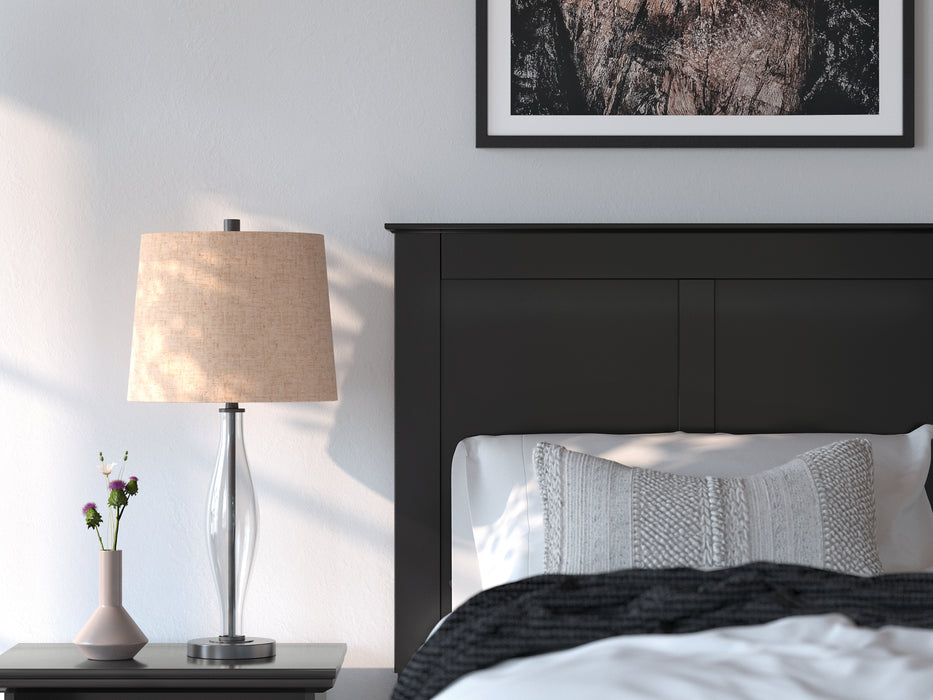 Twin Panel Bed with Mirrored Dresser, Chest and Nightstand