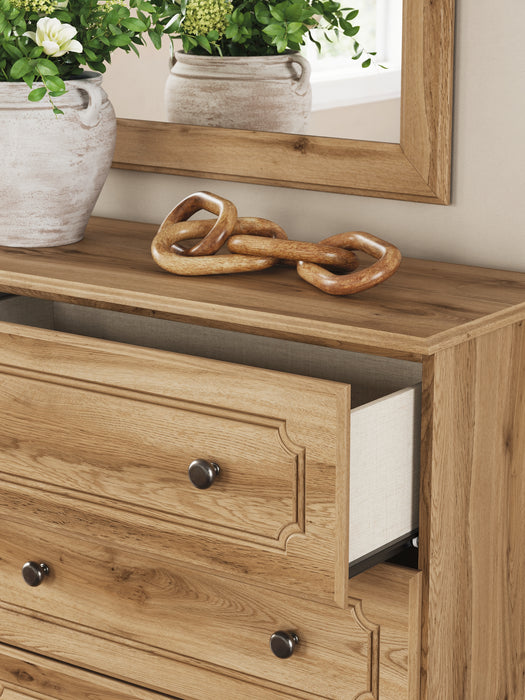 Aleaport Full Panel Bed with Mirrored Dresser