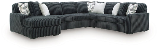 Midnight-Madness 4-Piece Sectional with Chaise