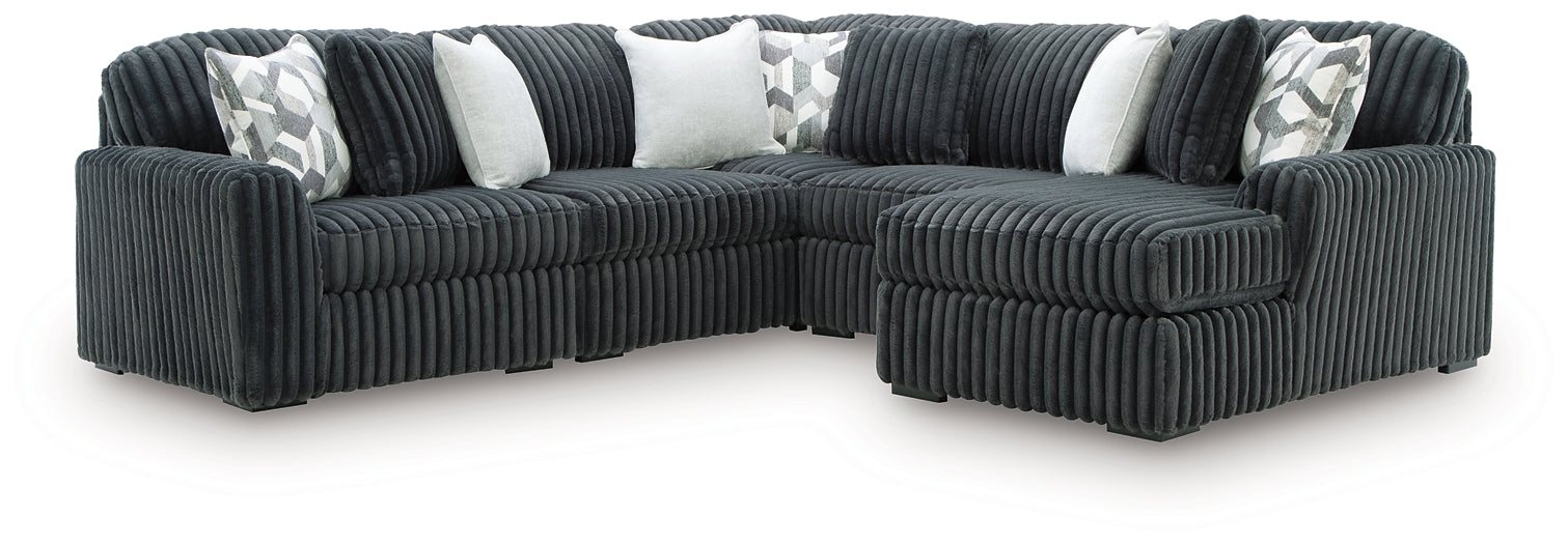 Midnight-Madness 5-Piece Sectional with Chaise