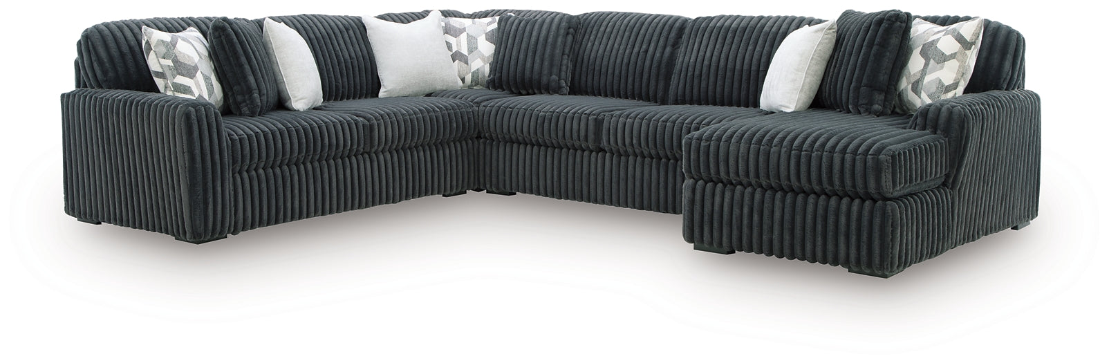 Midnight-Madness 4-Piece Sectional with Chaise