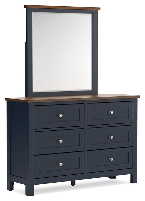 Landocken Queen Panel Headboard, Dresser, Mirror, Chest and Nightstand