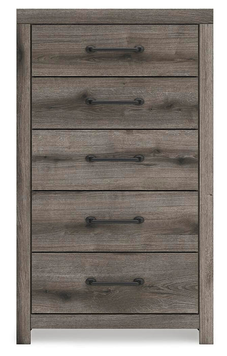 Graystorm Twin Panel Storage Bed, Dresser, Mirror, Chest and Nightstand