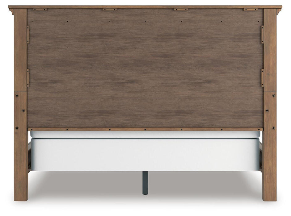 Feddinger California King Panel Bed with Mirrored Dresser and Nightstand