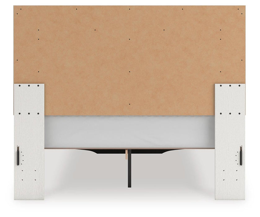 Zuraleus Queen Upholstered Panel Platform Storage Bed, Dresser, Mirror and Nightstand