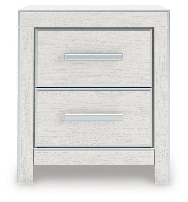 Zuraleus Queen Upholstered Panel Platform Storage Bed, Dresser, Mirror and Nightstand
