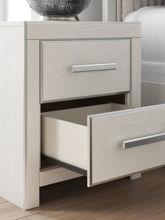 Zuraleus Queen Upholstered Panel Platform Storage Bed, Dresser, Mirror and Nightstand