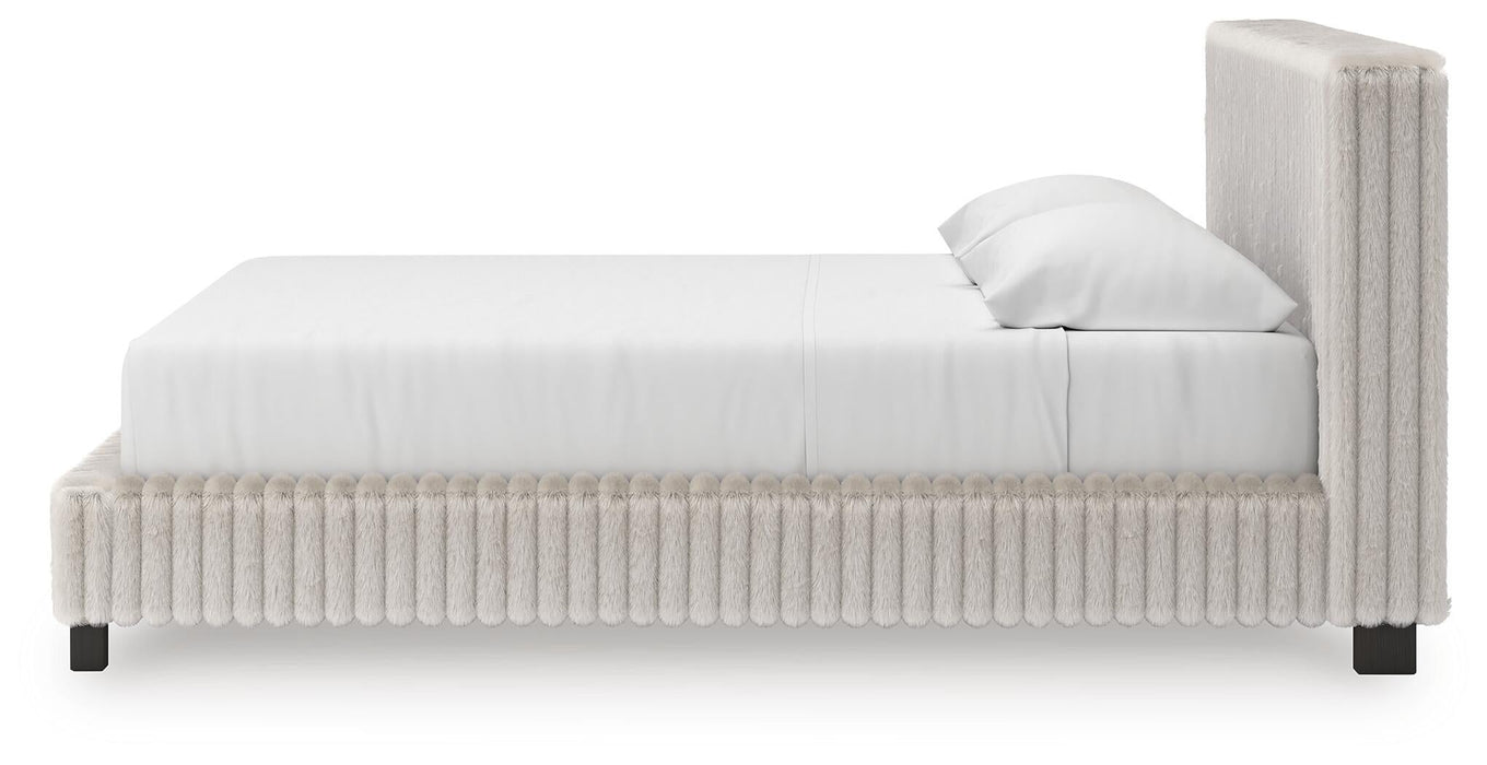 Zuraleus King Upholstered Bed, Dresser and Mirror