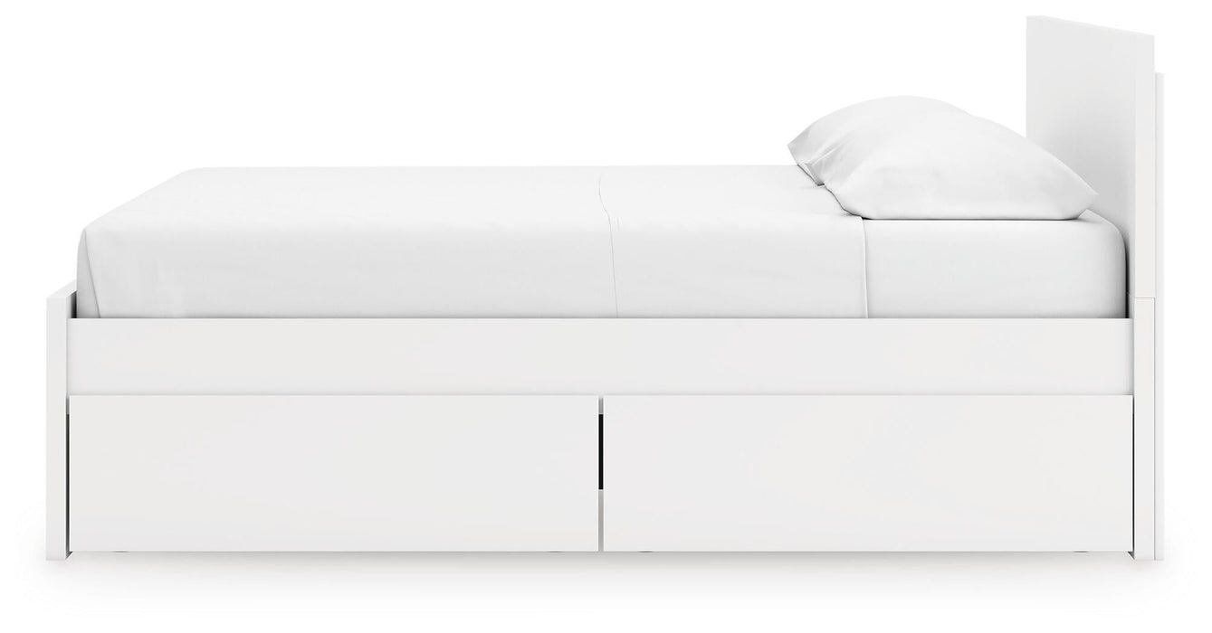 Onita King Panel Platform Bed with 2 Side Storage