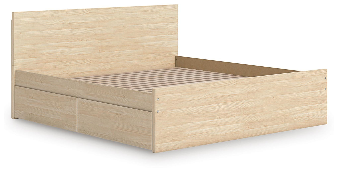 Onita Queen Panel Platform Bed with 2 Side Storage