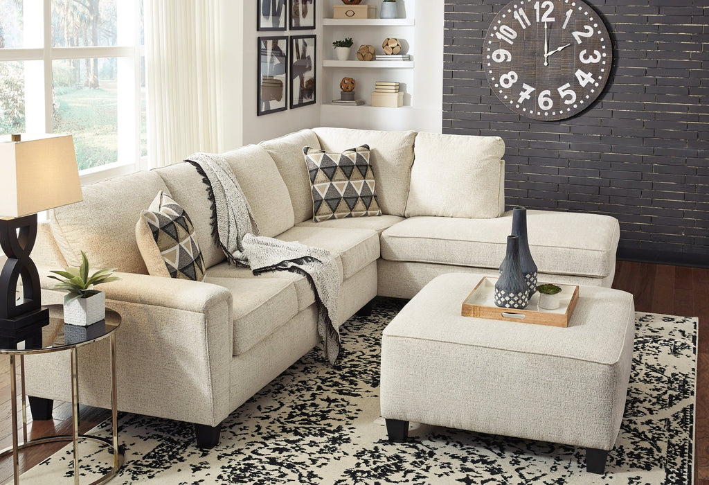 Abinger 2-Piece Sectional with Ottoman Homeline Furniture