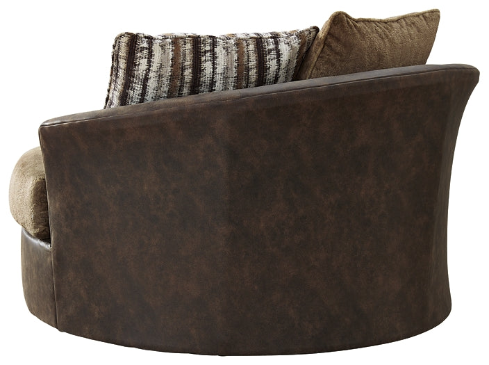 Alesbury Oversized Swivel Accent Chair Homeline Furniture