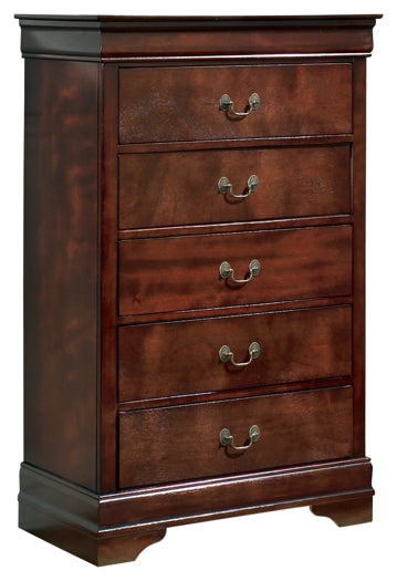 Alisdair California King Sleigh Bed with Mirrored Dresser, Chest and 2 Nightstands Homeline Furniture