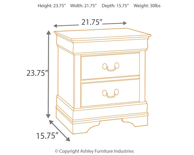 Alisdair Twin Sleigh Bed with Mirrored Dresser and 2 Nightstands Homeline Furniture