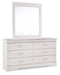Anarasia Full Sleigh Bed with Mirrored Dresser, Chest and Nightstand Homeline Furniture