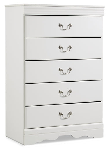 Anarasia Full Sleigh Bed with Mirrored Dresser, Chest and Nightstand Homeline Furniture