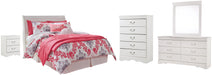 Anarasia Full Sleigh Headboard with Mirrored Dresser, Chest and Nightstand Homeline Furniture