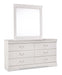 Anarasia Queen Sleigh Headboard with Mirrored Dresser Homeline Furniture