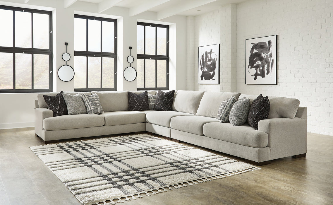 Artsie 4-Piece Sectional with Ottoman Homeline Furniture
