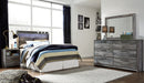 Baystorm Full Panel Headboard with Mirrored Dresser and Nightstand Homeline Furniture