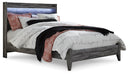 Baystorm Queen Panel Bed with Mirrored Dresser and Nightstand Homeline Furniture
