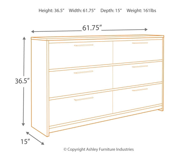 Baystorm Six Drawer Dresser Homeline Furniture