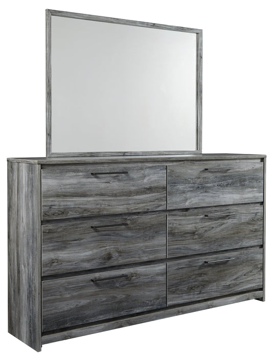 Baystorm Twin Panel Headboard with Mirrored Dresser and Nightstand Homeline Furniture