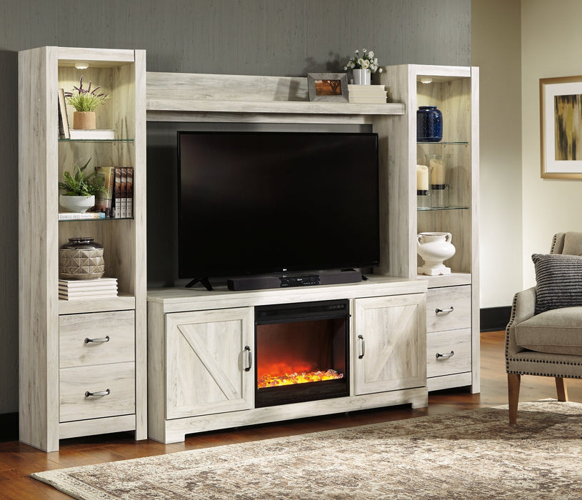 Bellaby 4-Piece Entertainment Center with Fireplace Homeline Furniture