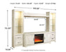 Bellaby 4-Piece Entertainment Center with Fireplace Homeline Furniture