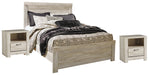Bellaby Queen Panel Bed with 2 Nightstands Homeline Furniture