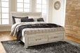 Bellaby Queen Platform Bed with 2 Storage Drawers with Mirrored Dresser Homeline Furniture