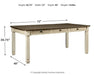 Bolanburg Dining Table and 4 Chairs Homeline Furniture