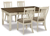 Bolanburg Dining Table and 4 Chairs Homeline Furniture