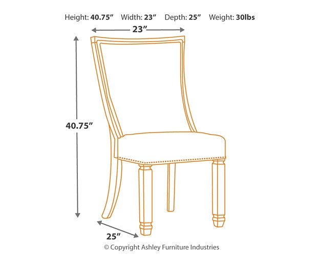 Bolanburg Dining Table and 6 Chairs Homeline Furniture