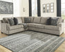 Bovarian 3-Piece Sectional with Ottoman Homeline Furniture