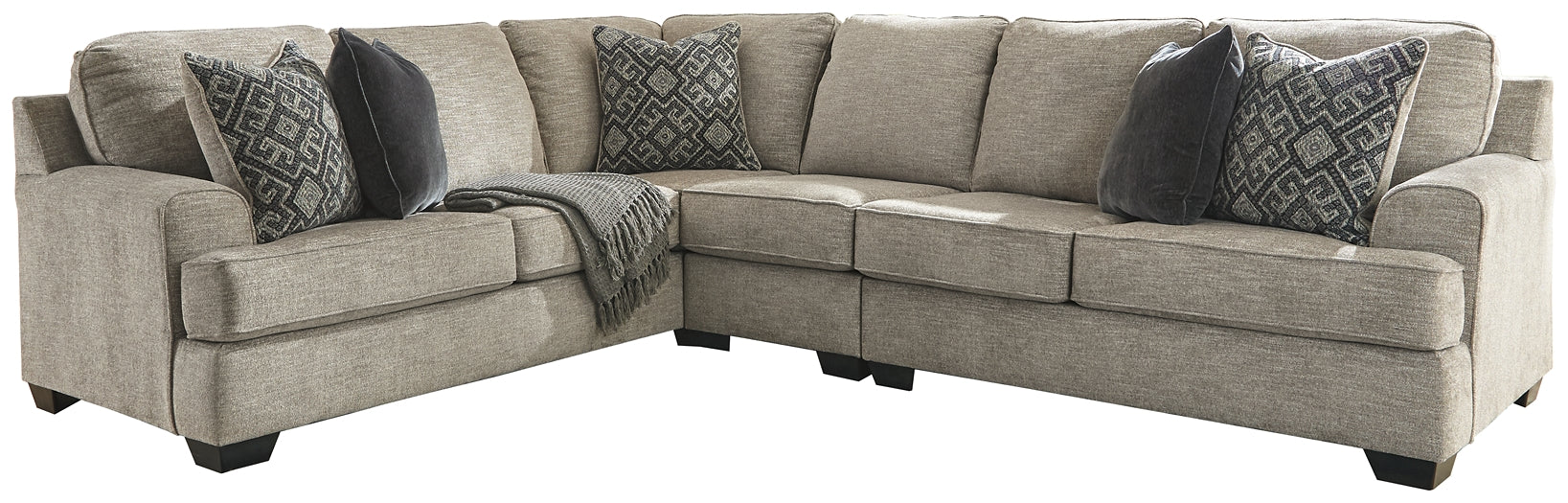 Bovarian 3-Piece Sectional with Ottoman Homeline Furniture