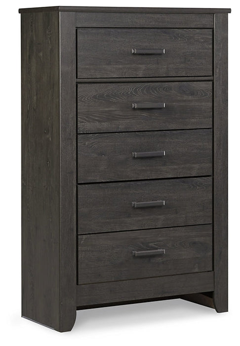Brinxton King/California King Panel Headboard with Mirrored Dresser, Chest and Nightstand Homeline Furniture