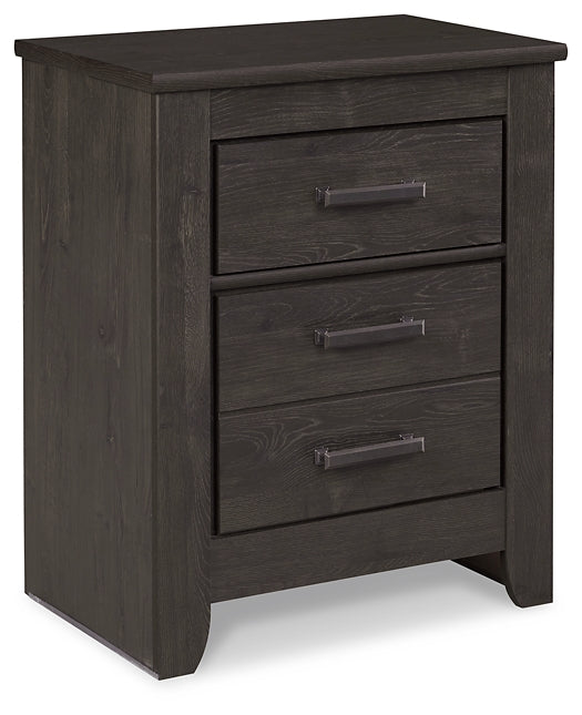 Brinxton King/California King Panel Headboard with Mirrored Dresser and 2 Nightstands Homeline Furniture