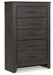 Brinxton King/California King Panel Headboard with Mirrored Dresser and Chest Homeline Furniture