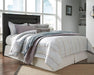 Brinxton King Panel Bed with Mirrored Dresser and 2 Nightstands Homeline Furniture