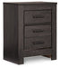 Brinxton King Panel Bed with Mirrored Dresser and 2 Nightstands Homeline Furniture