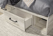 Cambeck Full Panel Bed with 4 Storage Drawers with Mirrored Dresser and Chest Homeline Furniture