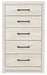 Cambeck Full Panel Bed with 4 Storage Drawers with Mirrored Dresser and Chest Homeline Furniture