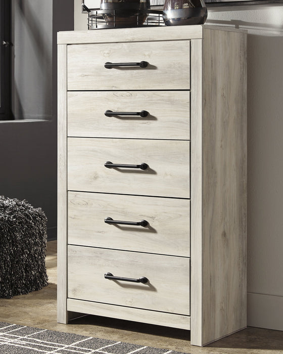 Cambeck Full Panel Bed with 4 Storage Drawers with Mirrored Dresser and Chest Homeline Furniture