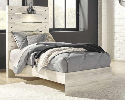 Cambeck Twin Panel Bed with Mirrored Dresser and Chest Homeline Furniture